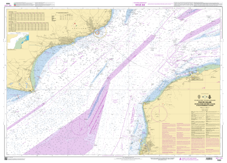 French Chart - 7323 Pas de Calais - De Boulogne-sur-Mer à Calais et de Dungeness à Dover