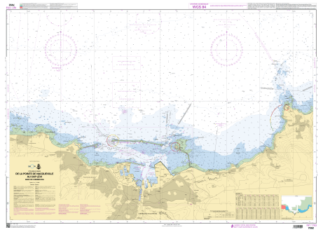 French Chart- 7092 De la Pointe de Nacqueville au Cap Lévi - Rade de Cherbourg