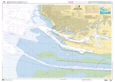 French Chart - 6683 Port du Havre - Entrée du chenal de Rouen